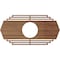 Ekena Millwork Chrysler Wood Fretwork Pierced Ceiling Medallion, Walnut, 36"W x 18"H x 9 1/2"ID x 3/8"T CMWP36X18X0375CSWA - alternate 5